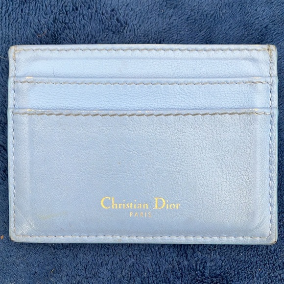 Rare Color: Christian Dior 30 Montaigne Light Blue Credit Card Holder - Picture 3 of 8